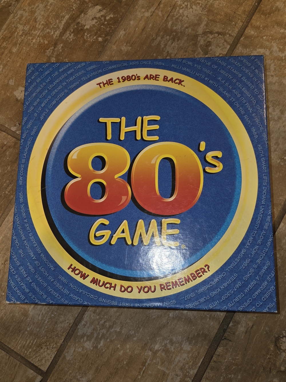 The 80's Game Board Game - Blue & Yellow